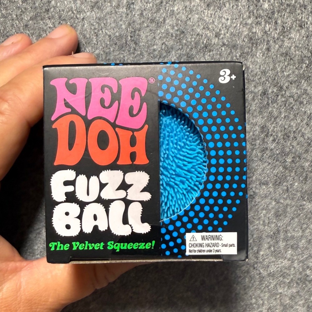 New in Box Schylling NeeDoh Fuzz Ball Kids OS Blue New Fidget Sensory Stress Toy
